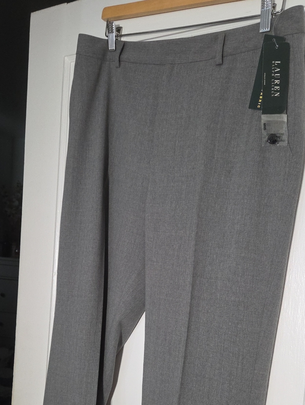 Lauren Ralph Lauren Light Gray Straight-Leg Dress Pants